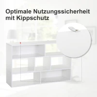 HOMCOM® Bücherregal Standregal Aktenregal 2-teilige Regale Büroregal MDF Weiß 120 x 35 x 50 cm(m-5)