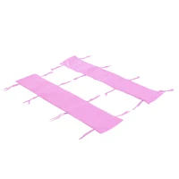 HOMCOM Babywiege Babybettset Schaukelwiege mit Bettwäsche pink(m-9)