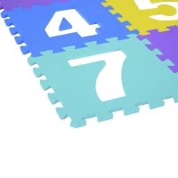 HOMCOM® 10 Stück Puzzlematte Zahlen Matte Kinder Spielmatte Kinderteppich 26-teiliges Set(m-7)