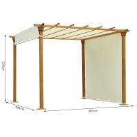 Outsunny® Pavillon Pergola Überdachung Sonnenschutz Einstellbares Stoffdach Polyester(m-4)