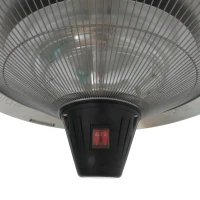 Outsunny® Deckenheizstrahler Heizstrahler 1800W Silber Φ50 x H24cm(m-5)