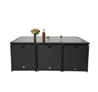 Outsunny® Polyrattan Gartenmöbel 27 tlg. Gartenset Sitzgruppe Garnitur(m-5)