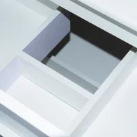 Badmöbel Badezimmermöbel Badset Spiegel Waschbecken Hochglanz Badgarnitur weiß(m-3)