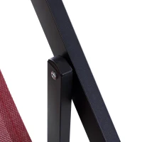 Outsunny® Klappstuhl 2er-Set Klappsessel Klappbarer Gartenstuhl Campingstuhl Alu Weinrot(m-9)