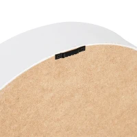 HOMCOM® Wandregal Wandboard zum Hängen mit 7 Fächern rund MDF Weiß  Ø35,5 x B6,5 cm(m-6)