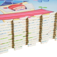 HOMCOM® 12 tlg Puzzlematte Alphabet Zahlen  L61,5 x B61,5 x T1 cm(m-4)