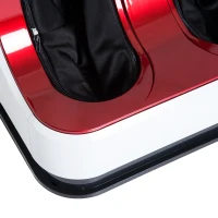 HOMCOM® Massagegerät Fußmassagegerät Fußmassagegerät Fußreflexzonen mit Wärmefunktion und 3 verschiedene Massageprogramme Rot(m-8)