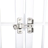 PawHut® Welpengitter Freilaufgehege Laufstall für Haustiere mit Tür 6 Teile sechseckig PP-Kunststoff rostfrei Weiß Ø180 x H95 cm(m-9)