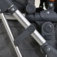 HOMCOM® Kinderwagen 2-in-1 Faltbar Alulegierung Grau(m-10)