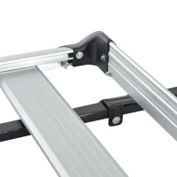 HOMCOM® Gepäckträger Dachgepäckträger Dachträger Universal 110cm Alu 75kg Silber(m-6)