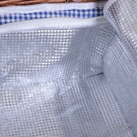 Outsunny® Picknickkorb für 4 Personen Picknickkoffer Picknickset mit Kühltasche Utensilien Glas Braun 54 x 34 x 20 cm(m-8)