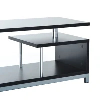 HOMCOM® Fernsehtisch TV Regal Beistelltisch Mehrzweck Lowboard Sideboard Holz 2 Farbe(m-6)