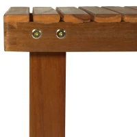 HOMCOM® Schuhschrank mit Sitzbank 3 Ablagen Flur Schulregal Akazienholz Teak(m-8)