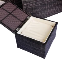 Outsunny® Polyrattan Gartenmöbel 21 tlg. Alu inkl. Kissen(m-8)
