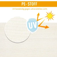 Outsunny® Sonnensegel (cream) Dreieck 3x3x3 m HDPE - atmungsaktiv(m-4)