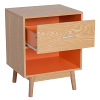 HOMCOM® Nachttisch  Nachtkommode Konsole Beistelltisch mit Schublade Holz 48 x 40 x 61,5 cm(m-4)