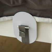 HOMCOM® Bettgitter 150 cm Bettschutzgitter Rausfallsschutz für Sicherheit faltbar Grau(m-10)