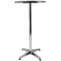 HOMCOM® Bartisch Stehtisch Bistrotisch Partytisch höhenverstellbar 70/110 cm Aluminium(m-6)