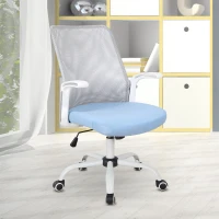 Vinsetto® Höhenverstellbarer Büro und Computerstuhl | Drehstuhl | Kunststoff | 63 x 61 x 93–101 cm | Blau(m-1)