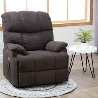 HOMCOM® Massagesessel mit Wärmefunktion | Inkl. Fernbedienung | 94 x 96 x 104 cm | Braun(m-1)