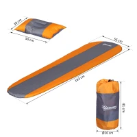 Outsunny® Luftmatraze Aufblasbare Luftbett Kopfkissen Schlafmatte Camping Matraze Pongee(m-3)