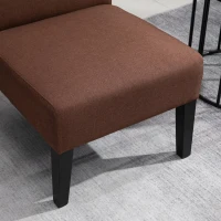 HOMCOM® Esszimmerstuhl Küchenstuhl mit hoher Rückenlehne Polyester Braun(m-8)