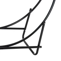 HOMCOM® Kaminholzständer Kaminholzregal Rund Stahl Schwarz(m-5)