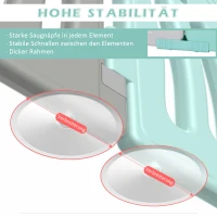 HOMCOM® Laufgitter Absperrgitter 12 Elemente Schutzgitter Korb 3 Zahnräder HDPE Rosa 162 x 122 x 63 cm(m-8)
