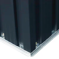 Outsunny® Gartenhaus Metallgerätehaus für den Außenbereich Tür Outdoor Stahl Grau(m-11)