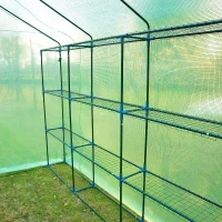 Outsunny® Folien Gewächshaus Treibhaus Tomatenhaus Pflanzenhaus Frühbeet  Regalen 4 Modell(m-9)