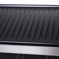HOMCOM® Elektrogrill 2 Ebenen BBQ Tischgrill 1500 W Partygrill 8 Pfännchen Metall Bambus(m-10)
