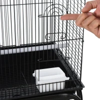 PawHut® Vogelkäfig Vogelhaus Vogelvoliere Metallvoliere für Vögel mit Ständer rollbar(m-8)