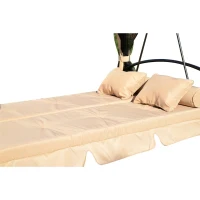 Outsunny® Luxus Gartenschaukel Hollywoodschaukel Doppeldach Bettfunktion Moskitonetz(m-4)