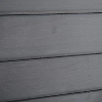 PawHut® Katzenhaus Dreieck Holzhaus für Katzen Katzenhöhle 2 Türe Massivholz Grau(m-10)
