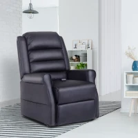 HOMCOM® Massagesessel mit Wärmefunktion  Aufstehsessel für Senior Liegefunktion Schwarz(m-2)