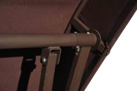 Outsunny Rattan Hollywoodschaukel - Metallgestell mit Kissen, braun, belastbar bis 360kg(m-8)