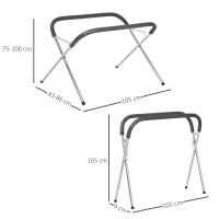 HOMCOM® Werkstatt Bock Auto Zubehör Lackierungen Stahl Baumwolle Belastbarkeit 350 kg(m-3)