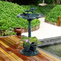 Outsunny® Vogeltränke Wasserschale Kunststoff Antik Grün(m-1)