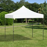Outsunny® Garten-Pavillon Faltpavillon Festzelt Gartenzelt Höhenverstellbar Heringe Oxford(m-1)