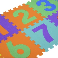 HOMCOM® 10 Stück Puzzlematte Zahlen Matte Kinder Spielmatte Kinderteppich 26-teiliges Set(m-8)