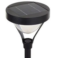Outsunny® Solar Gartenlaterne mit LED Laterne Wegleuchte 91/200 Lumen H170cm Schwarz(m-11)
