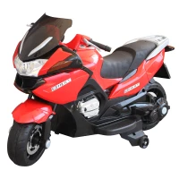 HOMCOM® Kinder-Motorrad Elektrofahrzeuge Motorrad für 3-8-jährige Kinder MP3 3-7 Km/h PP Rot 120×60×65 cm(m-5)