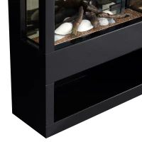 HOMCOM® Standkamin Elektrokamin Fernbedienung 1000W/2000W Schwarz(m-7)