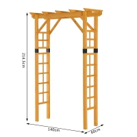Outsunny Rosenbogen Torbogen Rankgitter Pergola Spalier Tannenholz(m-2)
