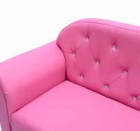 Homcom Kindersofa Pink Sofa Kinderzimmer Doppelsofa(m-3)