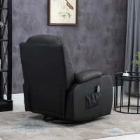 HOMCOM® Massagesessel mit Wärmefunktion | Metall, Kunststoff | 90 x 93 x 103 cm | Schwarz(m-7)