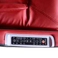 HOMCOM Massagesessel Relaxsessel Luxus Fernsehsessel Kunstleder Rot(m-7)