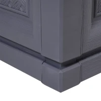 Outsunny® Gartenbeet Hochbeet Pflanzkasten Blumenkasten 2 Muster Abflusslöcher PP Grau 60 x 30 x 29 cm(m-10)