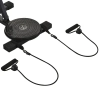 HOMCOM® Beintrainer für Senioren Pedal-Heimtrainer mit 4 Hanteln 1 Bungee-Seil Schwarz(m-8)
