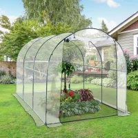 Outsunny® Foliengewächshaus 3,5x2x2m transparent mit Stahlrohrrahmen(m-2)